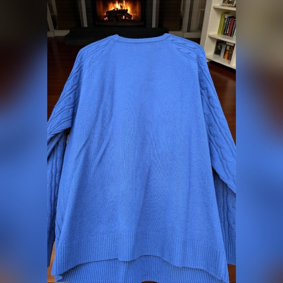 Croft & Barrow The Extra Soft Cabled Crew Neck Sweater Flynn Navy Large (EUC) - Picture 10 of 11